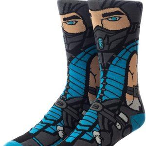 Sub Zero From "Mortal Kombat" Character Crew Socks, One Size Fits Most